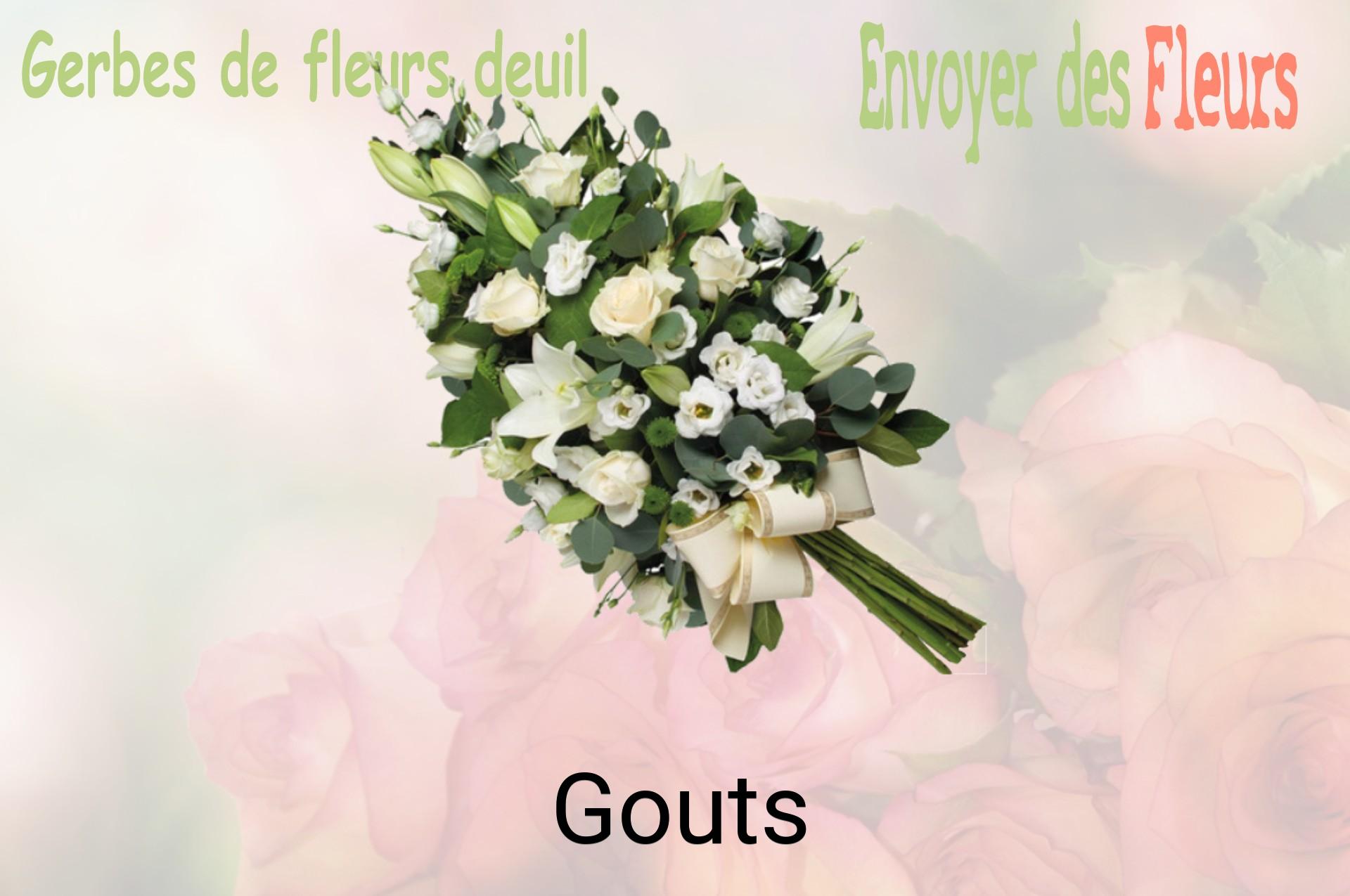 Gerbe de fleurs de deuil livrée à Gouts